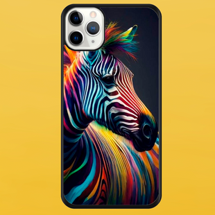 Чохол для APPLE IPHONE 11 PRO 2D пластиковий з чорними силіконовими бортиками ZEBRA 51107 фото