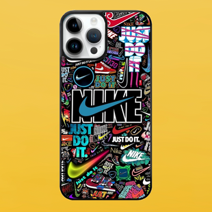 Чохол для APPLE IPHONE 16 PRO 2D пластиковий з чорними силіконовими бортиками NIKE 52425 фото