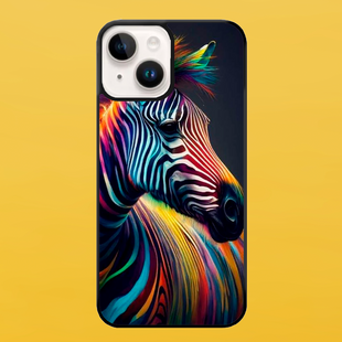 Чохол для APPLE IPHONE 14 2D пластиковий з чорними силіконовими бортиками ZEBRA 51116 фото