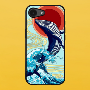 Чехол для APPLE IPHONE 16e 2D пластиковый с черными силиконовыми бортиками WHALE 55127 фото