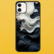 Чехол для APPLE IPHONE 11 2D пластиковый с черными силиконовыми бортиками BLACK/WHITE 54006 фото
