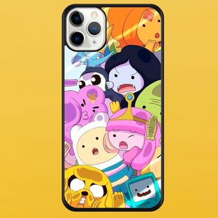 Чохол для APPLE IPHONE 11 PRO 2D пластиковий з чорними силіконовими бортиками ADVENTURE TIME 53707 фото