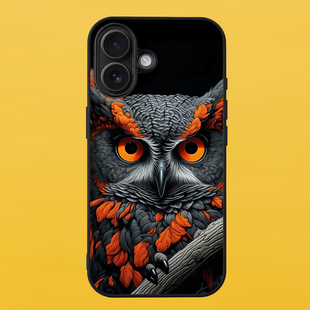 Чехол для APPLE IPHONE 16 2D пластиковый с черными силиконовыми бортиками OWL 55528 фото