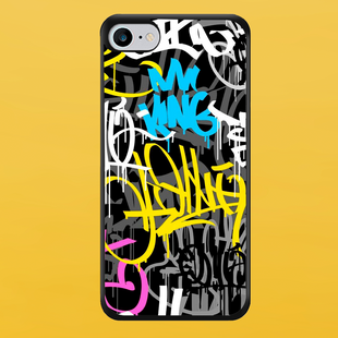 Чохол для APPLE IPHONE 7/8/SE 2020 2D пластиковий з чорними силіконовими бортиками GRAFFITI 54301 фото