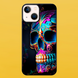 Чохол для APPLE IPHONE 13 MINI 2D пластиковий з чорними силіконовими бортиками SKULL 52712 фото