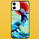 Чохол для APPLE IPHONE 12 MINI 2D пластиковий з чорними силіконовими бортиками WHALE 55109 фото