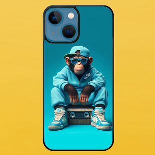 Чохол для APPLE IPHONE 13 2D пластиковий з чорними силіконовими бортиками MONKEY 57013 фото
