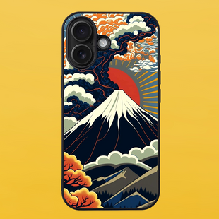 Чехол для APPLE IPHONE 16 2D пластиковый с черными силиконовыми бортиками MOUNTAINS 52228 фото