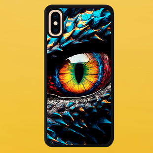 Чохол для APPLE IPHONE XS MAX 2D пластиковий з чорними силіконовими бортиками DRAGON 53304 фото