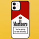 Чохол для APPLE IPHONE 12 2D пластиковий з чорними силіконовими бортиками MARLBORO 56010 фото