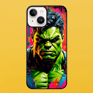 Чехол для APPLE IPHONE 14 PLUS 2D пластиковый с черными силиконовыми бортиками HULK 55017 фото