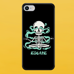 Чехол для APPLE IPHONE 7/8/SE 2020 2D пластиковый с черными силиконовыми бортиками ESCAPE 55901 фото
