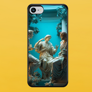 Чохол для APPLE IPHONE 7/8/SE 2020 2D пластиковий з чорними силіконовими бортиками SCULPTURE 57101 фото