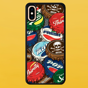 Чохол для APPLE IPHONE X/XS 2D пластиковий з чорними силіконовими бортиками CAPS 53803 фото