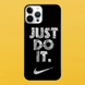 Чохол для APPLE IPHONE 16 PRO MAX 2D пластиковий з чорними силіконовими бортиками JUST DO IT 54124 фото