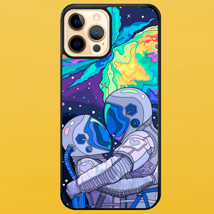 Чохол для APPLE IPHONE 12 PRO 2D пластиковий з чорними силіконовими бортиками SPACE 5610-1 фото