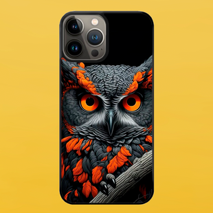 Чехол для APPLE IPHONE 13 PRO 2D пластиковый с черными силиконовыми бортиками OWL 55514 фото