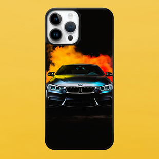 Чехол для APPLE IPHONE 15 PRO 2D пластиковый с черными силиконовыми бортиками BMW 57622 фото