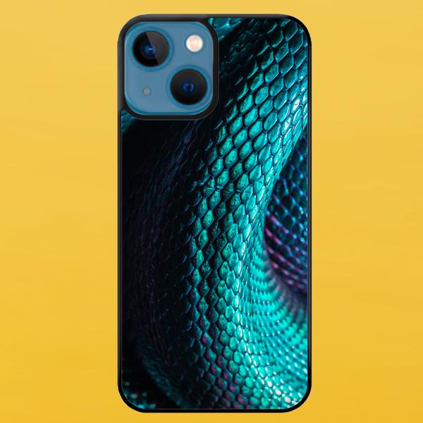 Чохол для APPLE IPHONE 15 2D пластиковий з чорними силіконовими бортиками SNAKE SKIN 51520 фото