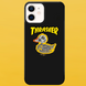 Чехол для APPLE IPHONE 12 MINI 2D пластиковый с черными силиконовыми бортиками THRASHER 55809 фото