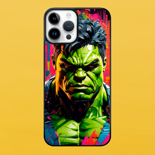 Чехол для APPLE IPHONE 14 PRO 2D пластиковый с черными силиконовыми бортиками HULK 55018 фото