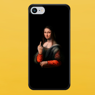 Чохол для APPLE IPHONE 7/8/SE 2020 2D пластиковий з чорними силіконовими бортиками MONA LISA 53901 фото