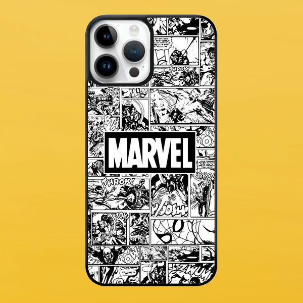 Чохол для APPLE IPHONE 15 PRO 2D пластиковий з чорними силіконовими бортиками MARVEL 52122 фото