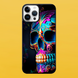 Чехол для APPLE IPHONE 14 PRO 2D пластиковый с черными силиконовыми бортиками SKULL 52718 фото