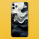 Чехол для APPLE IPHONE 11 PRO MAX силиконовый прозрачный BLACK/WHITE 54008 фото