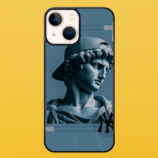 Чехол для APPLE IPHONE 13 MINI 2D пластиковый с черными силиконовыми бортиками DAVID 57712 фото