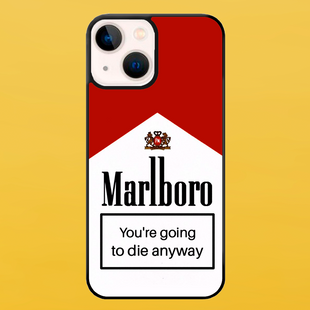 Чехол для APPLE IPHONE 13 MINI 2D пластиковый с черными силиконовыми бортиками MARLBORO 56012 фото