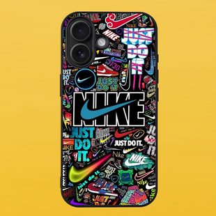 Чехол для APPLE IPHONE 16 2D пластиковый с черными силиконовыми бортиками NIKE 52428 фото
