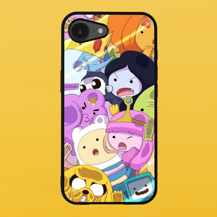 Чохол для APPLE IPHONE 16e 2D пластиковий з чорними силіконовими бортиками ADVENTURE TIME 53727 фото