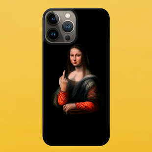 Чехол для APPLE IPHONE 13 PRO 2D пластиковый с черными силиконовыми бортиками MONA LISA 53914 фото