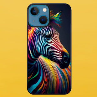 Чохол для APPLE IPHONE 15 2D пластиковий з чорними силіконовими бортиками ZEBRA 51120 фото