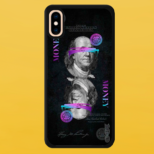 Чохол для APPLE IPHONE XS MAX 2D пластиковий з чорними силіконовими бортиками MONEY 54904 фото