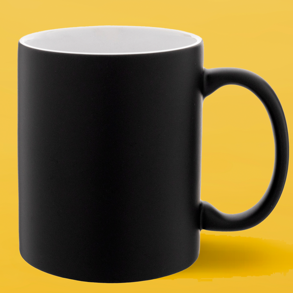 Чашка хамелеон матова чорна (330 мл) Індивідуальний Дизайн 1033-6 фото