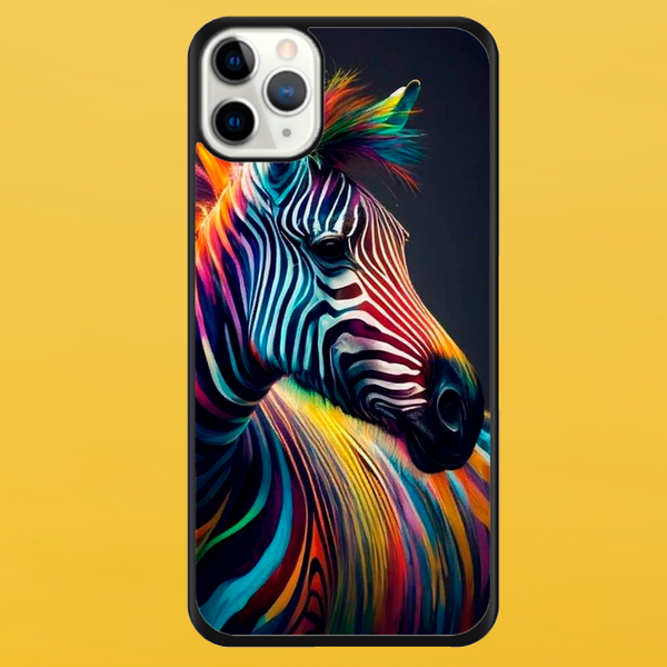 Чехол для APPLE IPHONE 11 PRO MAX 2D пластиковый с черными силиконовыми бортиками ZEBRA 51108 фото