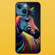Чехол для APPLE IPHONE 15 2D пластиковый с черными силиконовыми бортиками ZEBRA 51120 фото