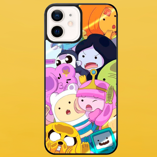 Чохол для APPLE IPHONE 12 2D пластиковий з чорними силіконовими бортиками ADVENTURE TIME 53710 фото