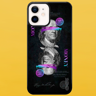Чохол для APPLE IPHONE 12 2D пластиковий з чорними силіконовими бортиками MONEY 54910 фото