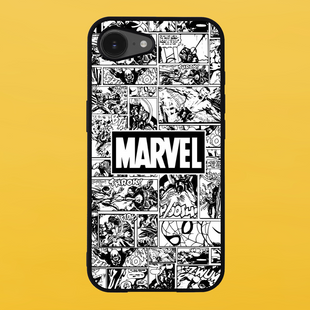 Чохол для APPLE IPHONE 16e 2D пластиковий з чорними силіконовими бортиками MARVEL 52127 фото