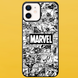 Чохол для APPLE IPHONE 12 2D пластиковий з чорними силіконовими бортиками MARVEL 52110 фото