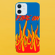 Чехол для APPLE IPHONE 12 силиконовый прозрачный FIRE ON 51710 фото