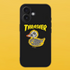 Чохол для APPLE IPHONE 16 2D пластиковий з чорними силіконовими бортиками THRASHER 55828 фото