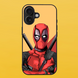Чехол для APPLE IPHONE 16 PLUS 2D пластиковый с черными силиконовыми бортиками DEADPOOL 53426 фото