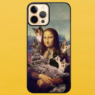 Чехол для APPLE IPHONE 12 PRO MAX 2D пластиковый с черными силиконовыми бортиками MONO CAT 56511 фото