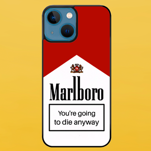 Чехол для APPLE IPHONE 13 2D пластиковый с черными силиконовыми бортиками MARLBORO 56013 фото