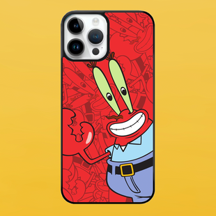 Чохол для APPLE IPHONE 15 PRO 2D пластиковий з чорними силіконовими бортиками Mr Krabs 52322 фото