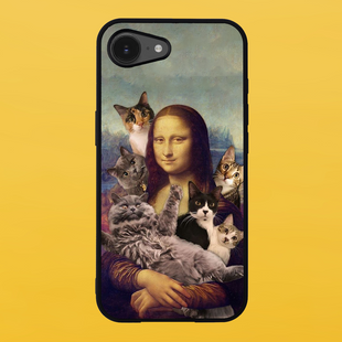 Чехол для APPLE IPHONE 16e 2D пластиковый с черными силиконовыми бортиками MONO CAT 56527 фото